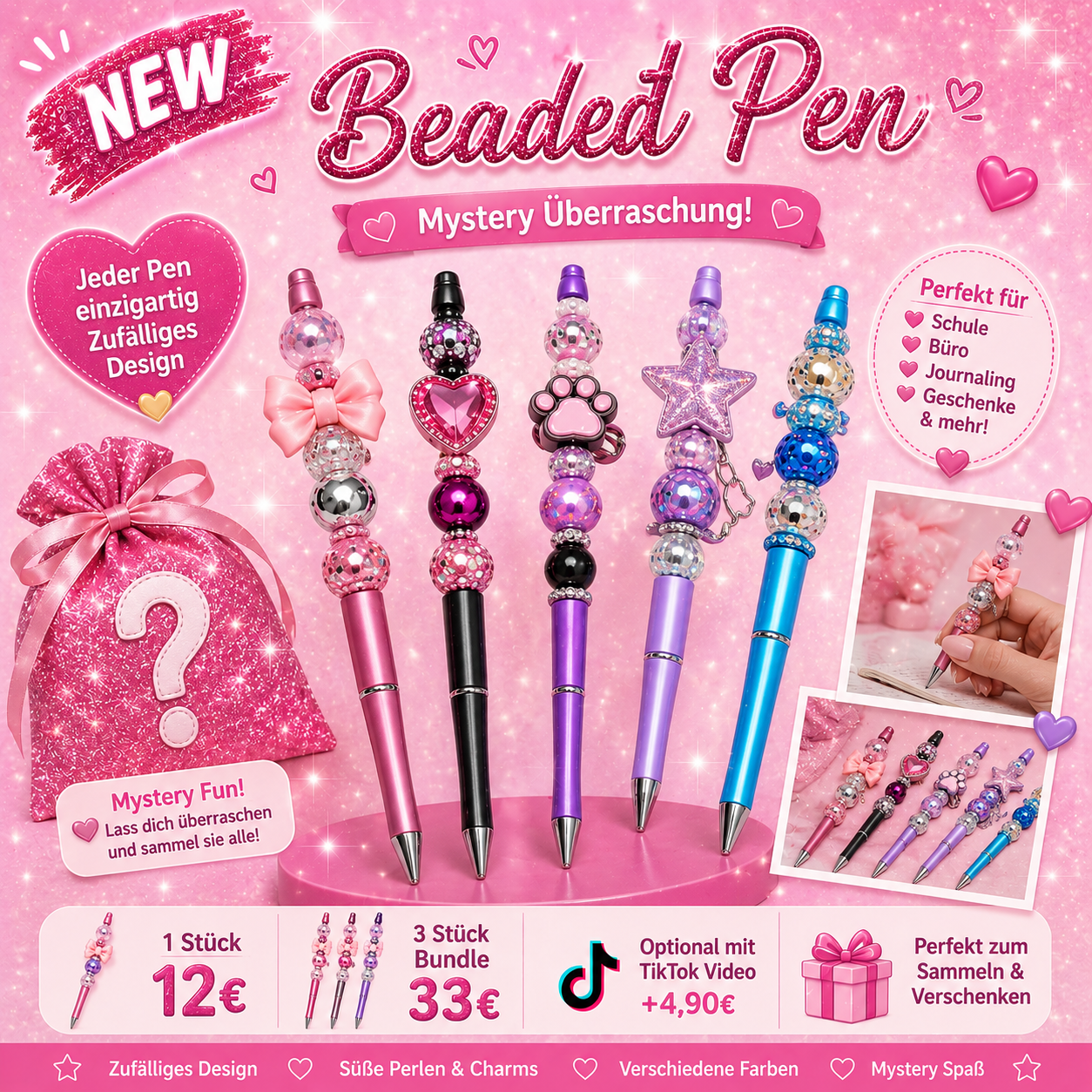 ✨ Secret Bag – Beaded Pen Mystery